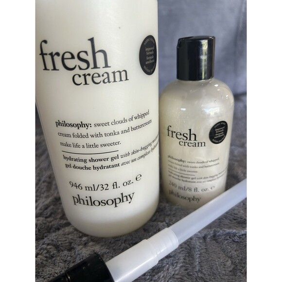 Philosophy Fresh Cream Hydrating Shower Gel  - 32 fl. oz. & 8 fl. oz. With Pump - Picture 2 of 3